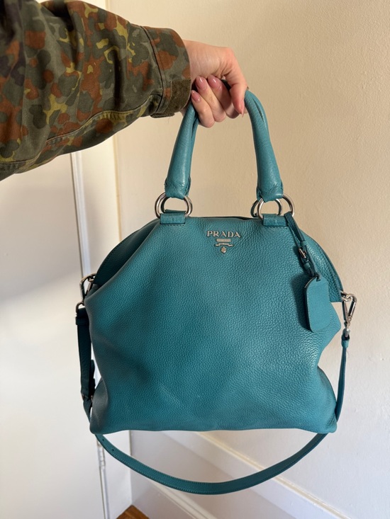 Prada Handbags - Prada Vitello Daino Open Shopper Tote Bag